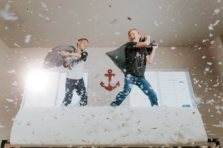 Children Playing at an Open House Viewing