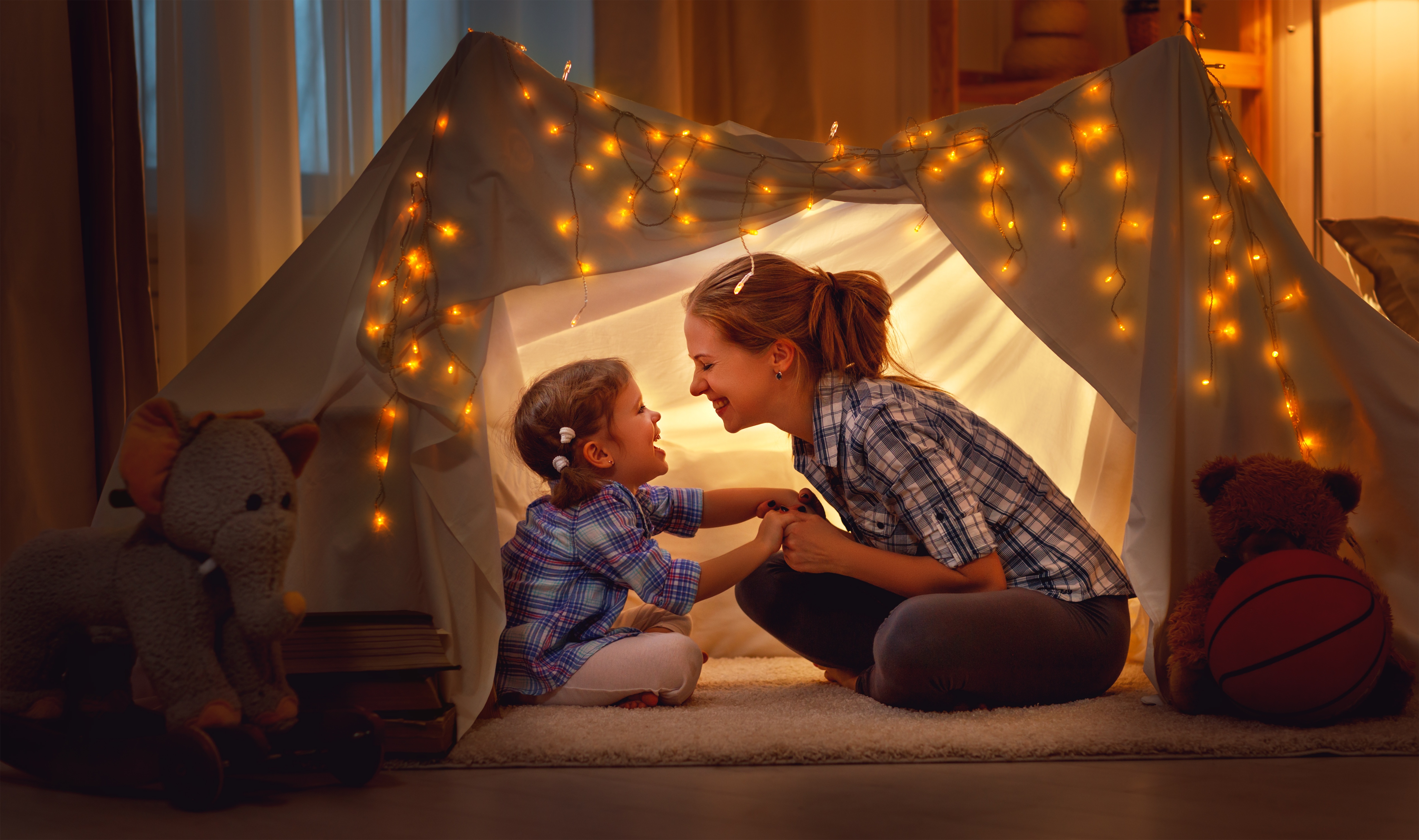 Hero - Happy Mom in tent